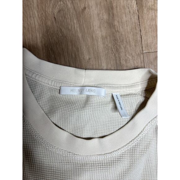 Helmut Lang Waffle Sweatshirt Size Medium M Crewneck Women’s Cozy Lounge Wear - Picture 9 of 11